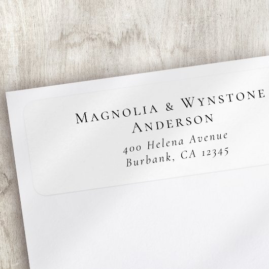 Étiquette Retour minimaliste moderne noir blanc