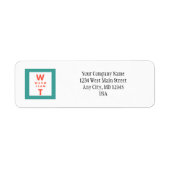 Étiquette Retour professionnel du logo d'entreprise (Devant)