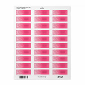 Étiquette Retour rose scintillant girly chic à la mode (Feuille entière)