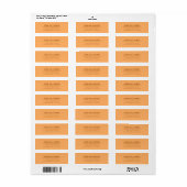 Étiquette Retour Simple Éditable (Feuille entière)