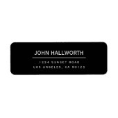 Étiquette Retour simple modifiable (Devant)