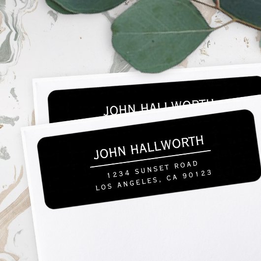 Étiquette Retour simple modifiable