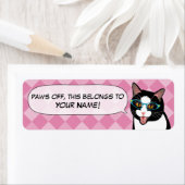 Étiquette Retourner à l'école Nom de l'étudiant Fournitures  (En situation)