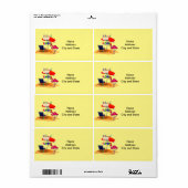 Étiquette Retraité en Floride (Feuille entière)