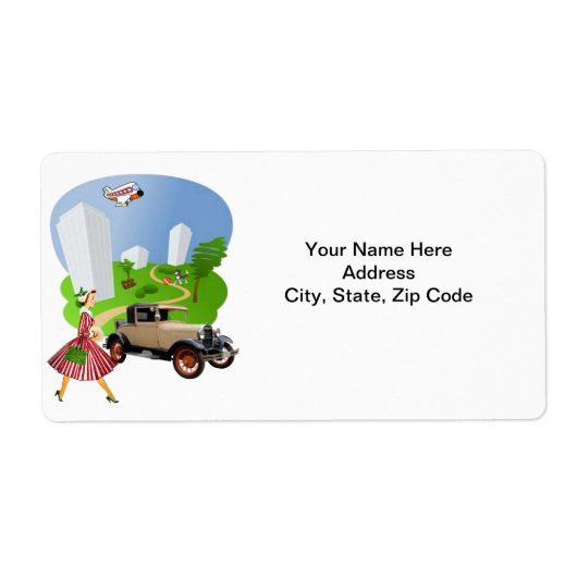 Étiquette rétro (Devant)