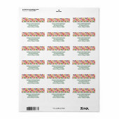 Étiquette Retro 1970s Motif géométrique Adresse de retour (Feuille entière)