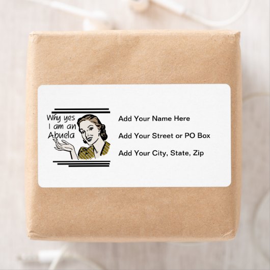 Étiquette Retro Abuela Gits (En situation)