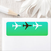 Étiquette Rétro Airplaine (En situation)