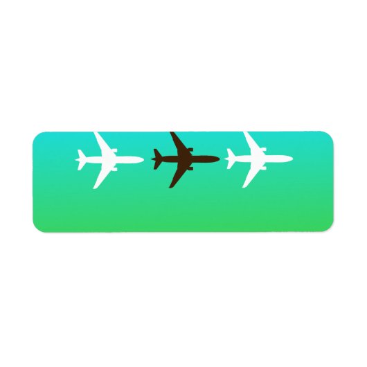 Étiquette Rétro Airplaine (Devant)