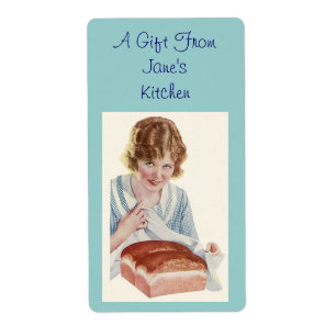 Étiquette Rétro cadeau de cadeaux de cuisine d'étiquette