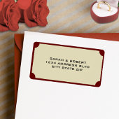 Étiquette Retro Cinema Theater Ticket Stub Mariage Adresse