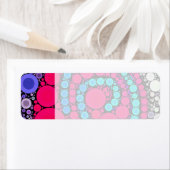 Étiquette Retro concentric Circles Cool Swirl Pattern (En situation)
