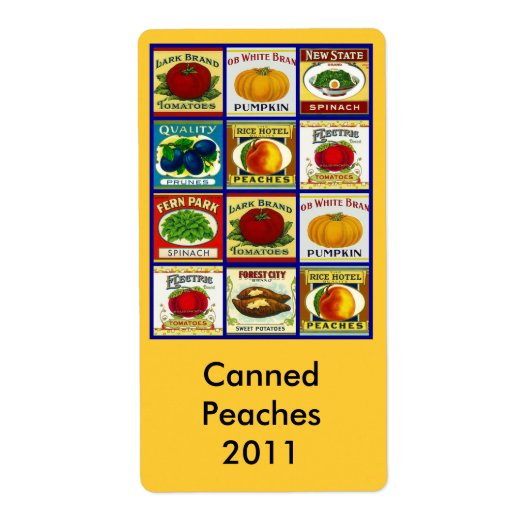 Étiquette Rétro conservateur de mise en boîte de conserves (Devant)