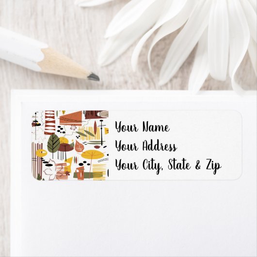 Étiquette Retro Fall A Go-Go (En situation)