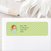 Étiquette Retro Girl (En situation)