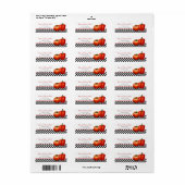 Étiquette Retro Italian Kitchen Cuisine Retour Adresse (Feuille entière)