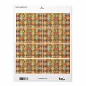 Étiquette Rétro Jacquard Canning (Feuille entière)