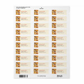 Étiquette Retro les années 70 Chaud Chaud Chaud Checker Impr (Feuille entière)