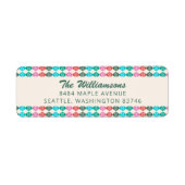 Étiquette Retro Mid Mod Atomique Coloré Adresse de retour (Devant)