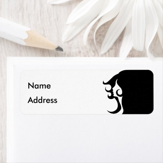 Étiquette Retro Mod Woman (En situation)