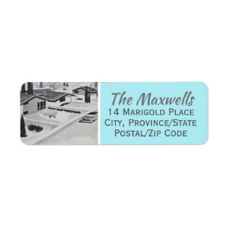 Étiquette Retro Modern Return Address Label