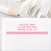 Étiquette Retro Monogrammed Minimalist Stripes (En situation)