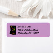 Étiquette Retro Neon martini Cocktail Adresse de retour Labe (En situation)