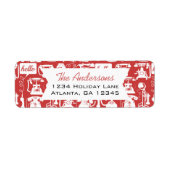 Étiquette Rétro n'importe quel Motif téléphonique couleur (Devant)