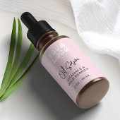 Étiquette Retro Pink 2oz Dropper Bottle Wraparound