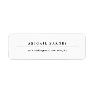 Étiquette Rétro professionnel minimaliste blanc classique