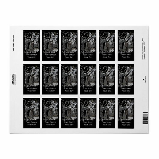 Étiquette Retro Racing Oldtimer Détails Design graphique (Feuille entière)