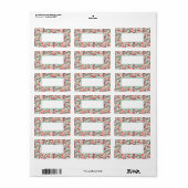 Étiquette Rétro Snowflake Noël envoi ou cadeau (Feuille entière)