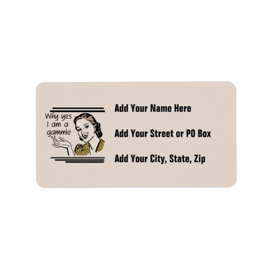 Étiquette Rétro T-shirts et cadeaux de Gammie (Devant)