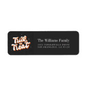 Étiquette Retro Trick ou Treat (Devant)