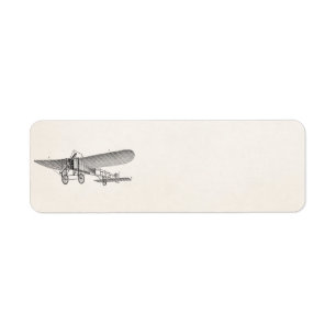 Étiquette Rétro vieil avion d'appui vertical d'avion vintag