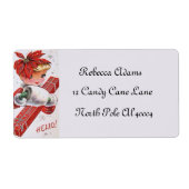 Étiquette retro vintage Christmas (Devant)