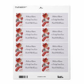 Étiquette retro vintage Christmas (Feuille entière)