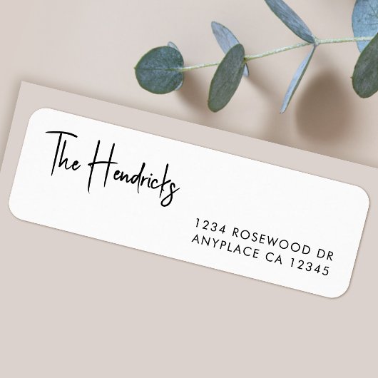 Étiquette Return Address Label | Modern Minimal Mail Labels