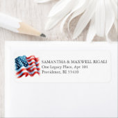 Étiquette Return Address Labels American Flag (En situation)