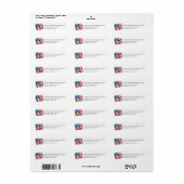 Étiquette Return Address Labels American Flag (Feuille entière)
