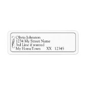 Étiquette Return Address Labels, Black White Infinity Scroll (Devant)