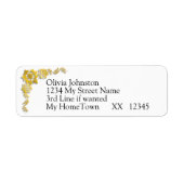 Étiquette Return Address Labels, Emerald Green & Gold (Devant)