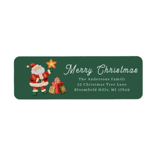 Étiquette Return label santa claus nice presents (Devant)