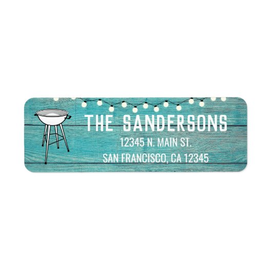 Étiquette Réunion de famille Barbecue annuel Barbecue Rustiq (Devant)