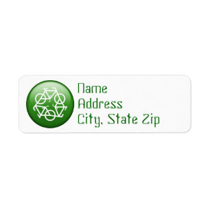 Étiquette Réutilisez le logo avec des bicyclettes