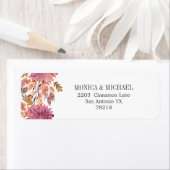 Étiquette Rêve d'automne | Floral Mariage (En situation)