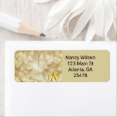 Étiquette Réveillon du Nouvel An avec lunettes de champagne (En situation)