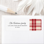 Étiquette Révère rustique | Embracer la ferme rouge Plaid (En situation)