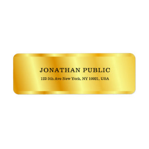 Étiquette Revêtement métallique personnalisé Faux Gold Modèl