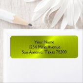 Étiquette Revêtement métallique vert citron (En situation)